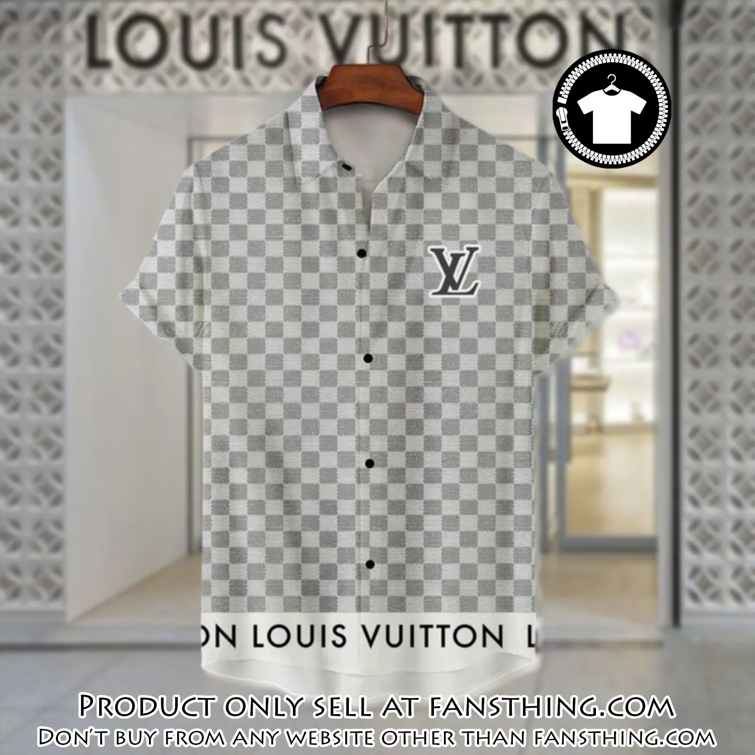 Lv louis vuitton luxury hawaiian shirt & short set lhs1201 fst5155391